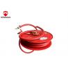 China Red Canvas Fire Water Hose Reel With Storz Coupling 32mm Outside Dia. factory