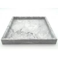 China Decorative Square Serving Tray White With Vein Durable Moisture Resistant factory