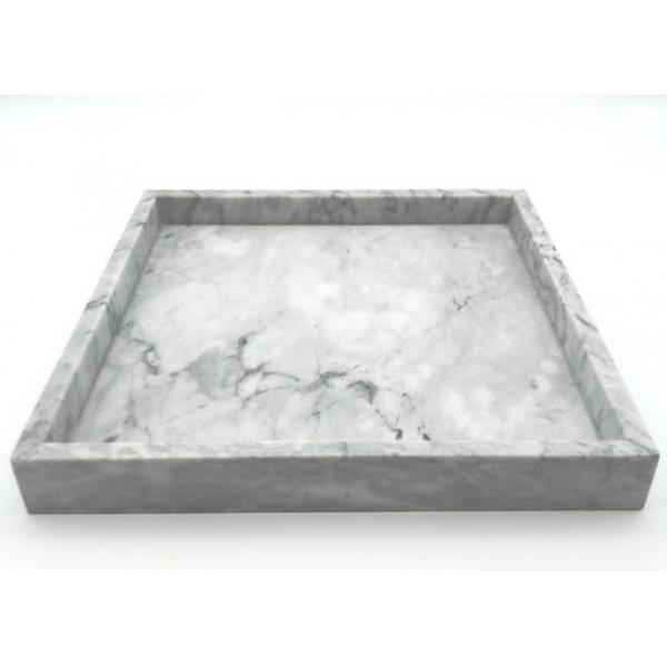 Quality Decorative Square Serving Tray White With Vein Durable Moisture Resistant for sale