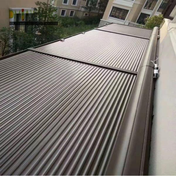 Quality Electric Retractable Roof Awning Zip Track Roof Retractable Aluminium Outdoor Roller Shutters for sale