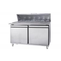 China Double Temperature Commercial Kitchen Equipment 2 Doors Chiller SS 1.5m For Hotel Kitchen factory