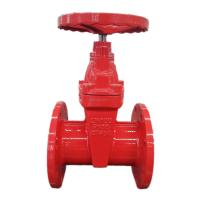 china Red Ductile Iron DI Gate Valve 24 Inch Manual Operation Flange Ends