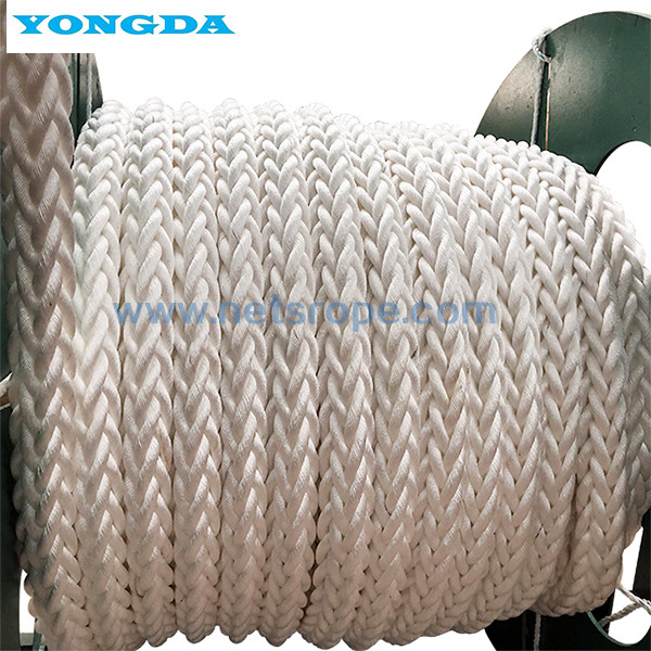 Quality Wear Resistance 12-Strand Polymide Rope Nylon Braided Ropes for sale