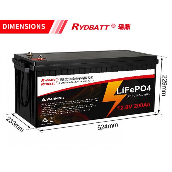 Quality Rechargeable 12V 200Ah LiFePO4 Deep Cycle Battery Bluetooth Waterproof For RV Camp for sale