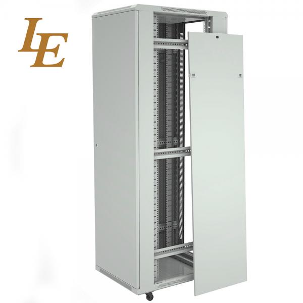 Quality Adjustable Feet Server Rack Cabinet Enclosure SPCC 19 Inch 42U 800 * 800 RAL7035 for sale