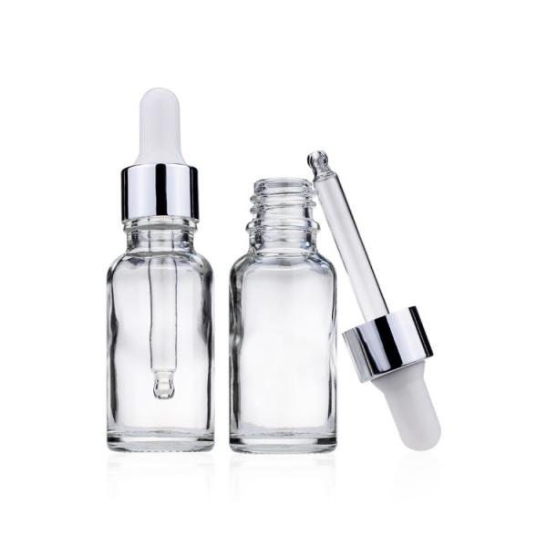 Quality 20ml Wholesale Clear Glass Dropper Bottles-Essential Oil Makeup Cosmetic for sale