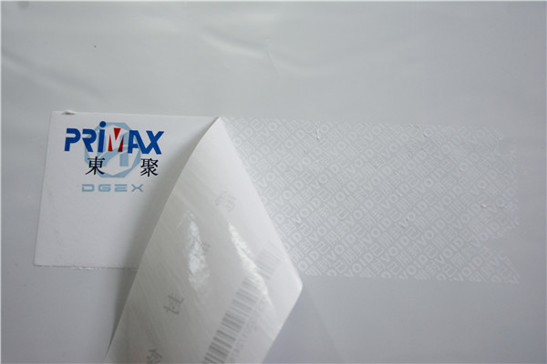 Quality High Residue Tamper Evident Security Labels For Tamper Proof Container for sale