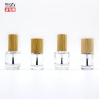 China 11ml Round Nail Polish Bottle With Wooden Cap UV Gel Empty Bottle Of Nail Polish Glue factory