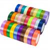 Quality 40mm MultiColored Plain Satin Ribbon Customized Length Two Sided Satin Ribbon for sale