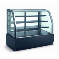 China Curved Glass Refrigerated Bakery Display Case , Bakery Refrigerator Showcase factory
