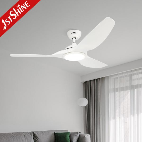 Quality ROHS 52 Inch White Low Noise Large Airflow Ceiling Fan Led Five Speeds Remote for sale