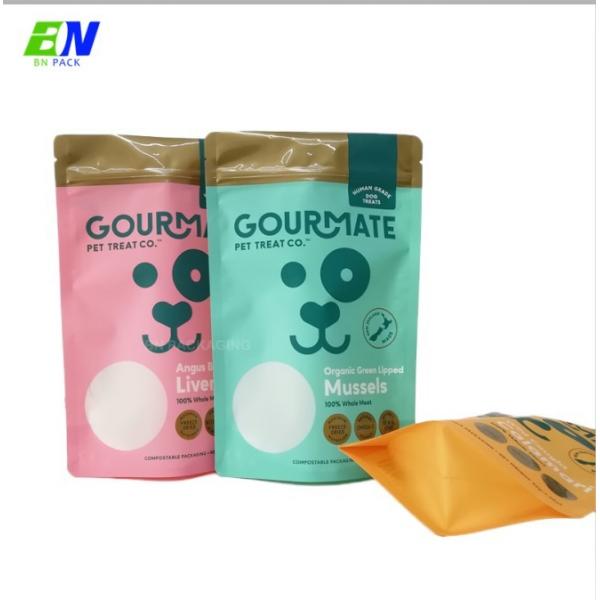 Quality PLA Biodegradable Stand Up Pouch Dog Food Bags Plastic Pouch With Zipper for sale