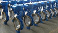 China Triple Offset Wafer Type Butterfly Valve Gear Operated With Metal Sealing factory