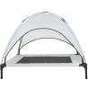 China White 7in Folding Camping Dog Bed BSCI Outdoor Raised Dog Bed With Canopy factory