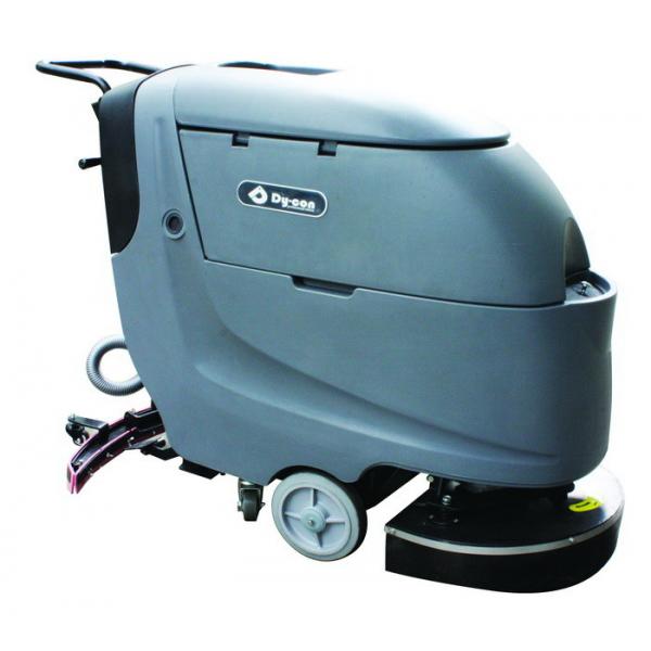 Quality Dycon Small Electric Floor Scrubber Walk Behind Sweeper Scrubber With Big Mouth Recovery Tank for sale