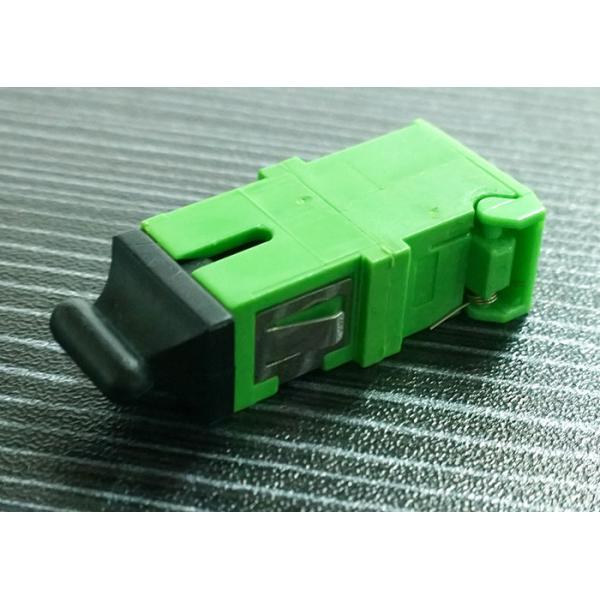 Quality Green SC/APC Simplex Adapter with Shutter,Short flange,metal clip for sale