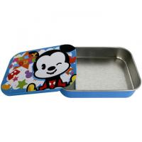China Milky Mouse Sliding Tin Box CYMK Printing Metal Storage Containers for Food Small Candy Tins for sale