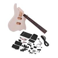 China Unfinished DIY Electric Guitar Kit Basswood Body Maple Guitar Neck Rosewood Fingerboard factory