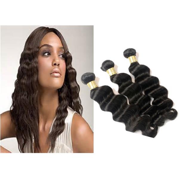 Quality Dyed Unprocessed Jet Black Body Weave Soft No Shedding No Tangle for sale