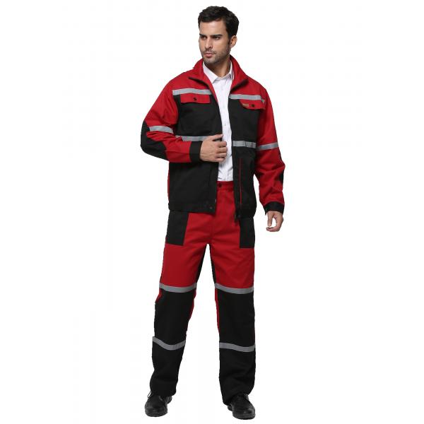 Quality Triple Stitching Industrial Work Clothes / Industrial Coverall Uniforms With for sale