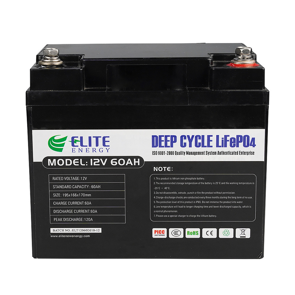 China Solar Lithium Phosphate 60Ah 12V LiFePO4 Battery Pack Deep Cycle for sale