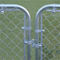 China Residential Safety Galvanized Chain Link Fence Gate Single Arm With Barbed Wire factory