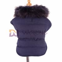 China Detachable Plush Collar Wool Small Large Dog Fleece Jacket Coats For Winter BSCI factory