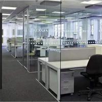 China Tempered Melamine Glass Office Partition Wall Floor To Ceiling Soundproof Room Dividers for sale