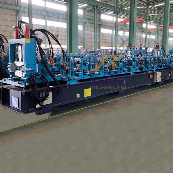 Quality 25m/Min Size Interchangeable CZ Purlin Roll Forming Machine Hydraulic Motor Drive for sale
