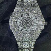 China Eco Friendly Moissanite Diamond Watch VVS Moissanite Bling Mens Diamond Watches factory