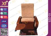 China Auditorium Conference Hall Chairs With Durable Plywood Writing Table / Large Iron Leg factory