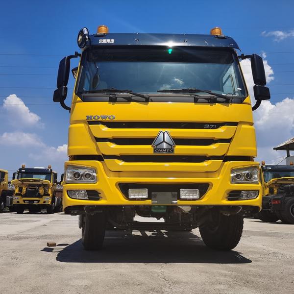 Quality Second Hand 10 Wheel Tractor Front Double Drive Fuel Heavy-Duty Truck 375 Horsepower Tractor Trailer Head for sale