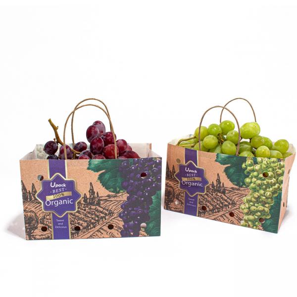 Quality Kraft Paper Bags For Fruits And Vegetables With Paper Twist Rope Handle for sale