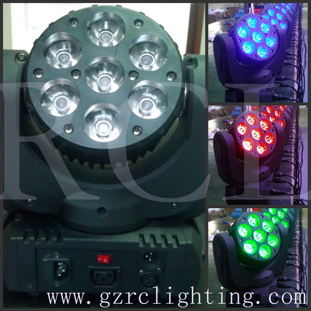 China Portable 4 in 1 LED Moving Head Light Theatre Stage Beam Light 10W * 7 led light factory