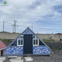 Quality Galvanized Steel Pipe Frame Prefab Triangle House Foldable Office Container for sale