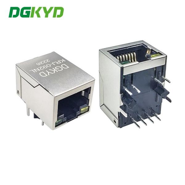 Quality Single port Tab Down Shielded rj45 Cat5 Modular jack connector, 10/100 BASE lan connector for sale