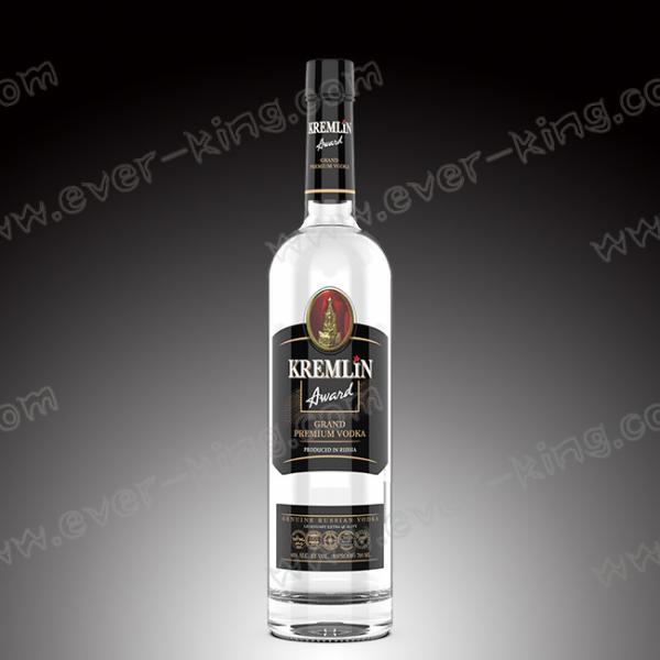 Quality OEM 750ML Embossing Flint Glass Bottle For Luxury Liquor for sale