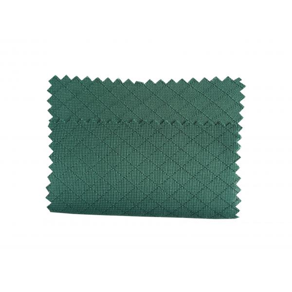 Quality Dark Green 135 GSM Anti Static Fabric ESD Knitted Polyester 6mm Diamond Pattern for sale