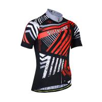 China Uvproof Windproof Mens Short Sleeve Cycling Jersey With Lycra Fabric for sale