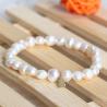 China White Handmade Beaded Bracelets Small Freshwater Pearl Stone Bead Bracelet Jewelry factory