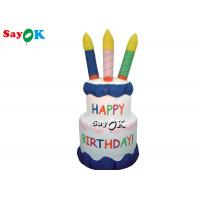 China Backyard Party PVC Plastic Inflatable Birthday Cake For Decorations factory