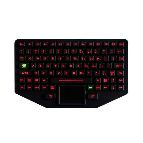 Quality Rubber Red Backlight 30mA Silicone Usb Keyboard USB PS2 for sale