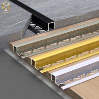 China Ceramic Tile Aluminium Edge Trim Profiles Extrusion Sections For Floor And Wall factory
