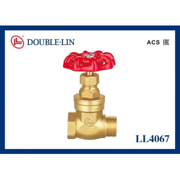 Quality Cast Iron Handle 1/2 To 1 Inch Brass Gate Valve Female X Male for sale