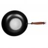 China 9.3cm Deep Classic Stir Frying Pan Chemical Free Uncoating With Wooden Handle factory