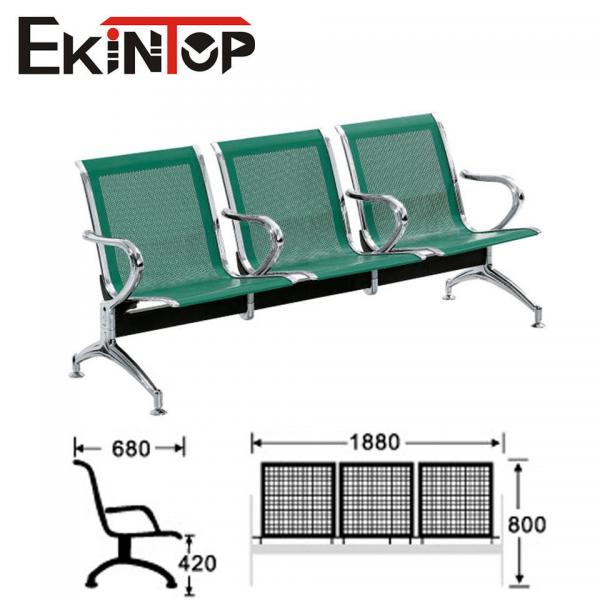 Quality Green Stainless Steel 3 Seater Chair For Clinic Airport School for sale