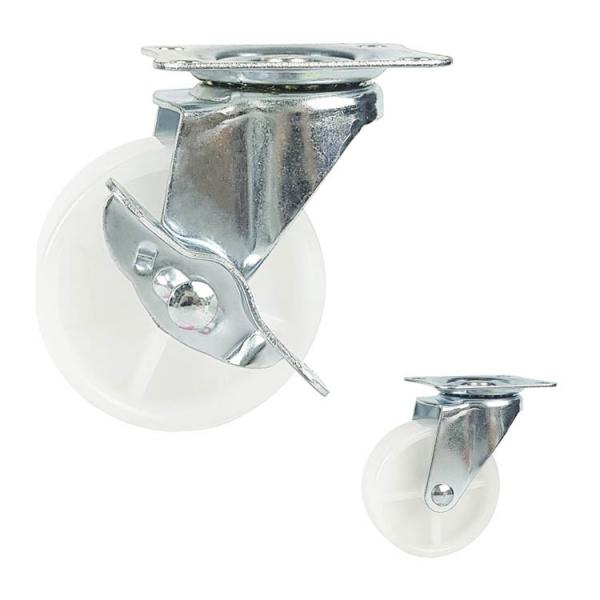Quality 50mm Plastic Swivel Caster Wheels , Zinc Plated Solid Caster Wheels for sale