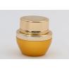 China Frosted Small Glass Cosmetic Jars With Lids , Gold Glass Ointment Jars Luxury factory