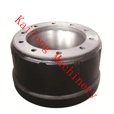 Quality TS16949 Truck Trailer Brake Drums Automobile Spare Parts Black Cast Iron for sale