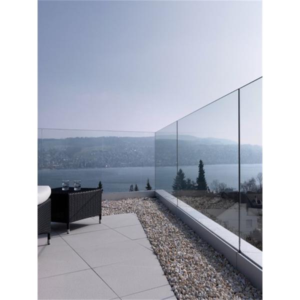 Quality Customizable Frameless Glass Railings Flooring Mounted Easy Installation for sale